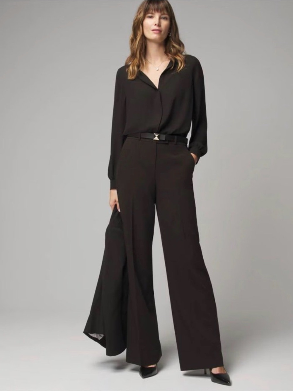 NWT White House Black Market Luna Wide-Leg Dress Pants sz 12